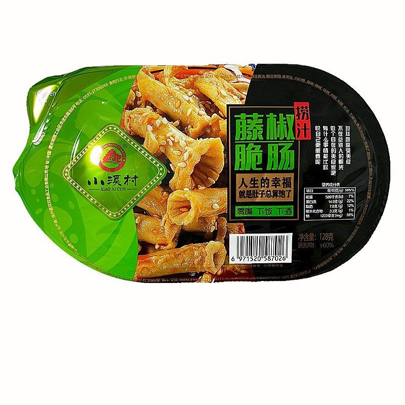 f 128g小溪村 捞汁 藤椒脆肚 食品